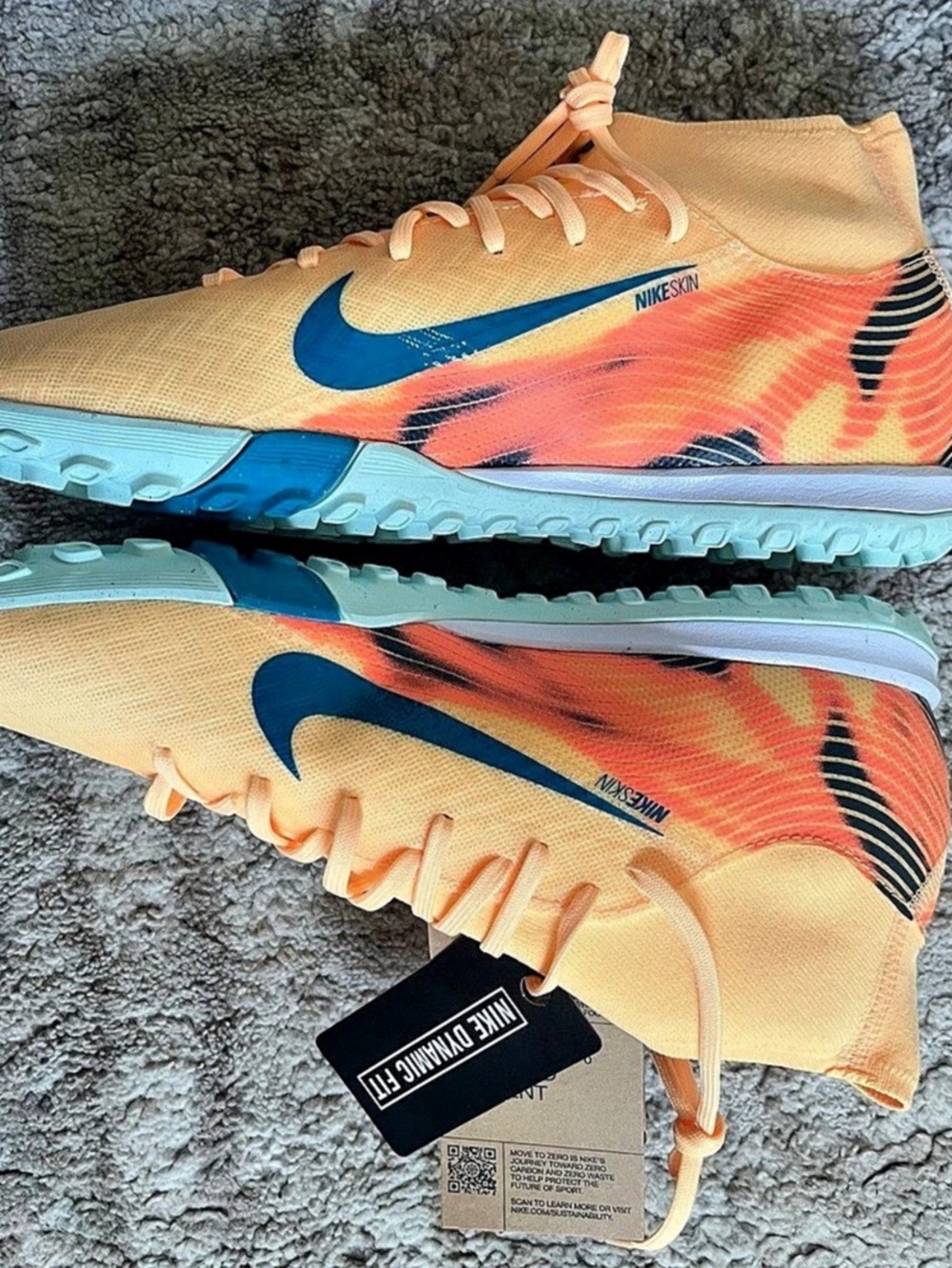 Men Mercurial Superfly10 Academy KM Mbappe TF Soccer Melon/igloo FQ8333-801 7.5